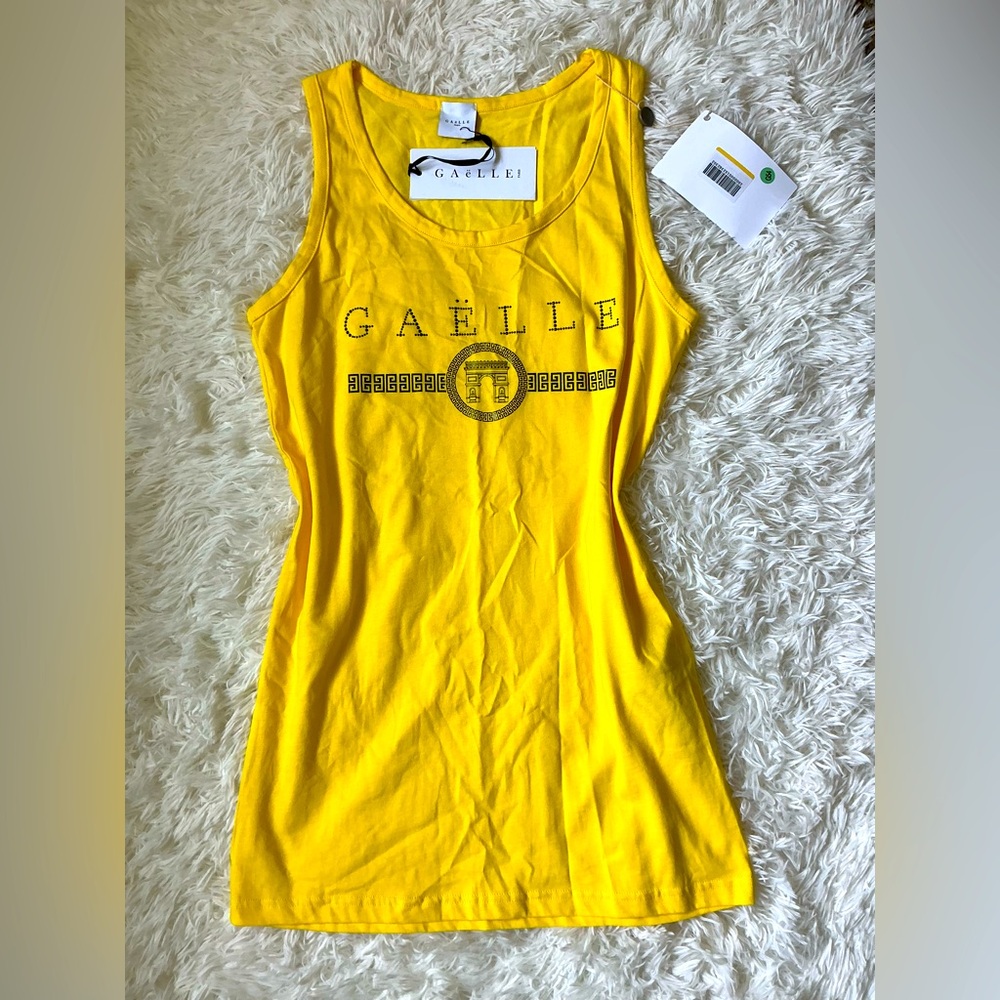 Gaëlle Paris Yellow Jersey Tank Dress – Size IT 0 (US XS) | NWT 🇮🇹